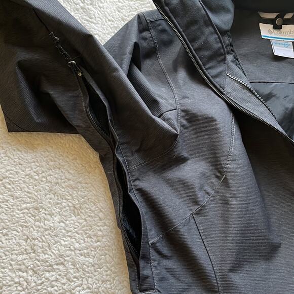 Columbia Interchange 3-in-1 Weatherproof Jacket Shell Small Dark Gray Omni-Tech - Picture 14 of 16